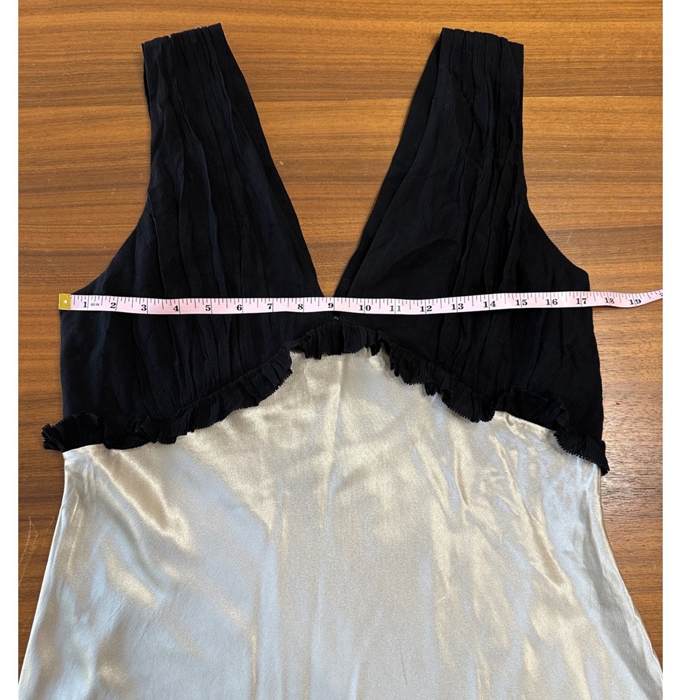 Rails Gilda Maxi Slip Dress XL Champagne Black Holiday Event Wedding Guest - Picture 4 of 13